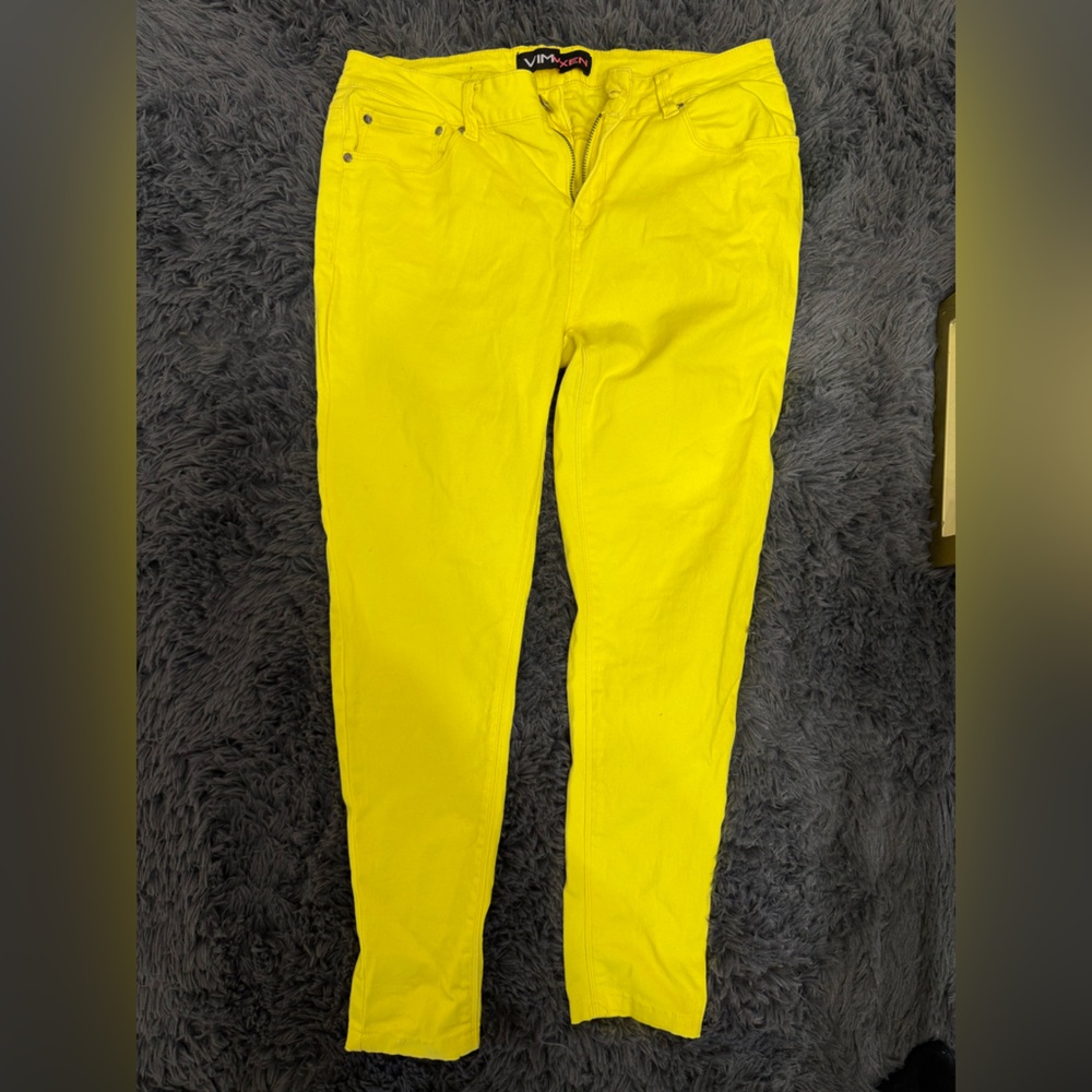 Fashion Nova Bright Yellow Chinos